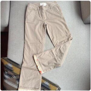 Women’s J Crew Flannel Lined Low Rise Chinos